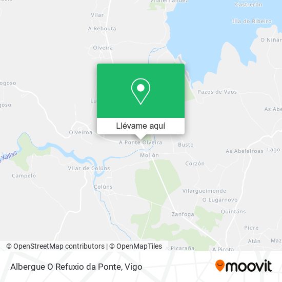 Mapa Albergue O Refuxio da Ponte