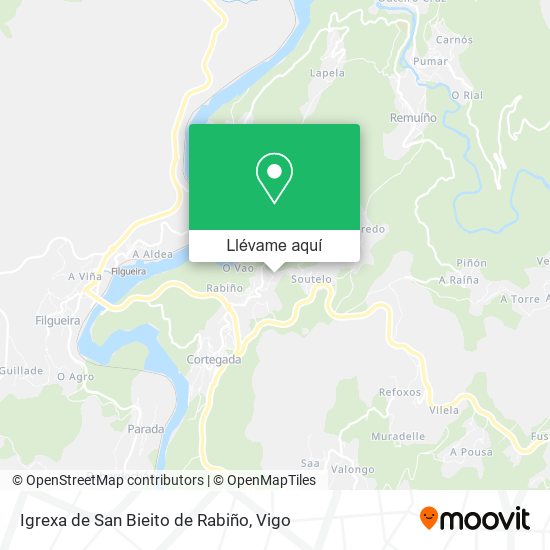 Mapa Igrexa de San Bieito de Rabiño