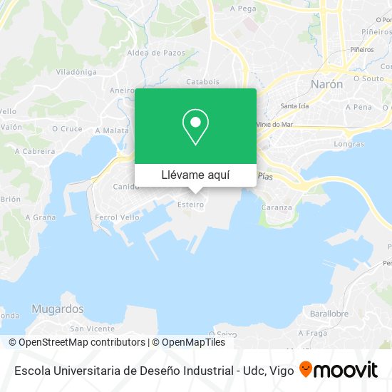 Mapa Escola Universitaria de Deseño Industrial - Udc