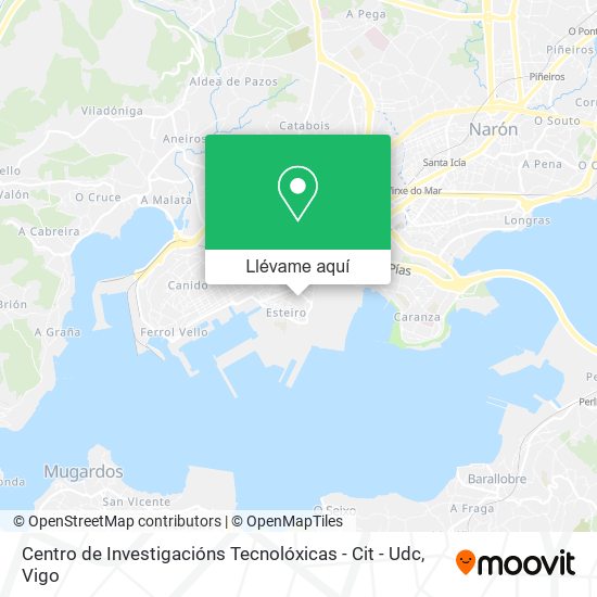 Mapa Centro de Investigacións Tecnolóxicas - Cit - Udc