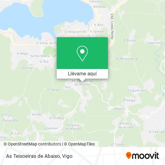 Mapa As Teixoeiras de Abaixo