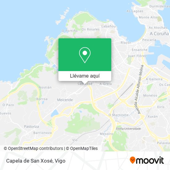 Mapa Capela de San Xosé