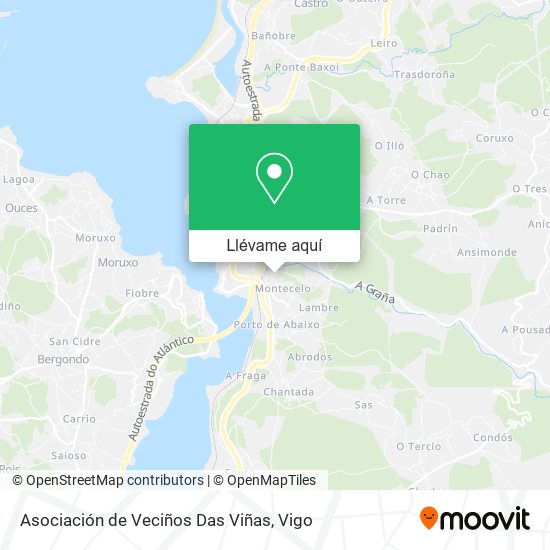 Mapa Asociación de Veciños Das Viñas