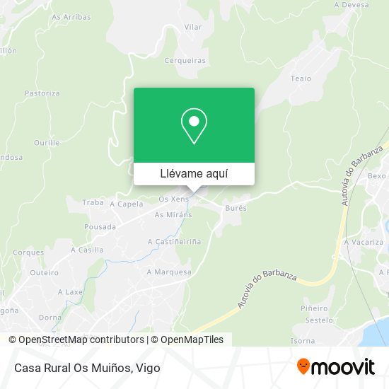 Mapa Casa Rural Os Muiños