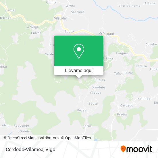 Mapa Cerdedo-Vilameá