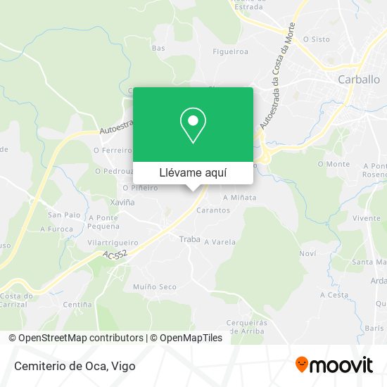 Mapa Cemiterio de Oca