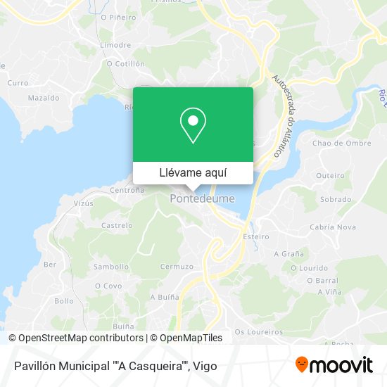 Mapa Pavillón Municipal ""A Casqueira""