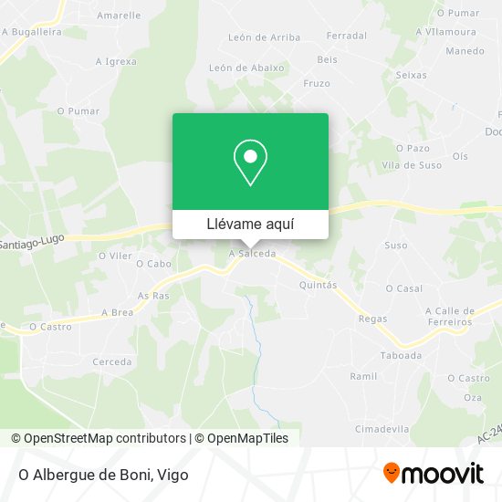 Mapa O Albergue de Boni