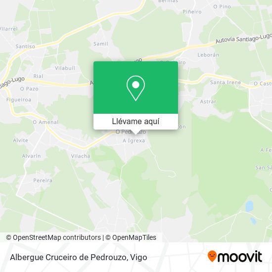 Mapa Albergue Cruceiro de Pedrouzo