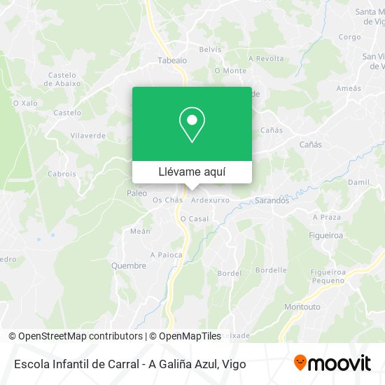 Mapa Escola Infantil de Carral - A Galiña Azul