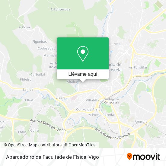 Mapa Aparcadoiro da Facultade de Física