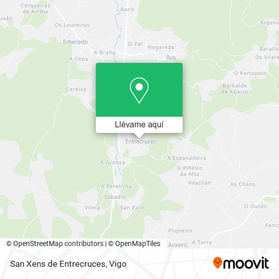 Mapa San Xens de Entrecruces