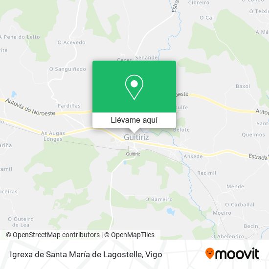 Mapa Igrexa de Santa María de Lagostelle