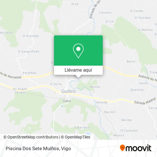 Mapa Piscina Dos Sete Muíños