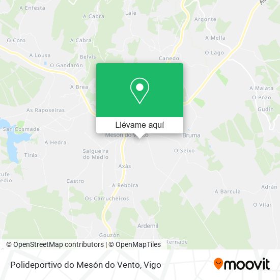 Mapa Polideportivo do Mesón do Vento