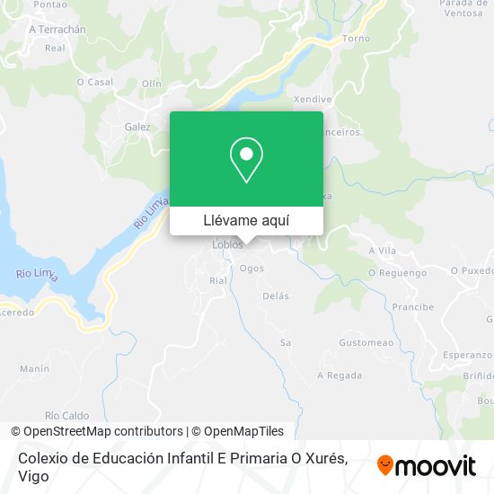 Mapa Colexio de Educación Infantil E Primaria O Xurés