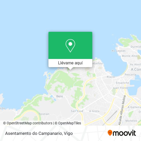 Mapa Asentamento do Campanario