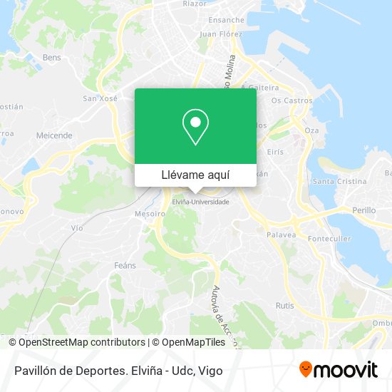 Mapa Pavillón de Deportes. Elviña - Udc