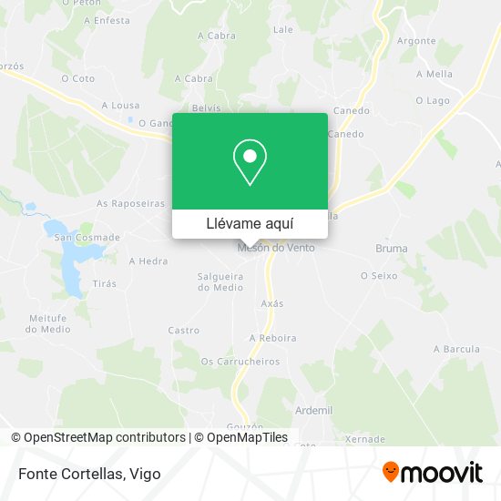 Mapa Fonte Cortellas