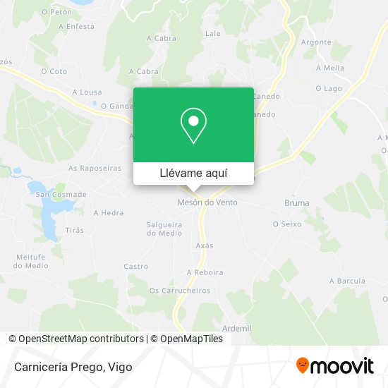 Mapa Carnicería Prego