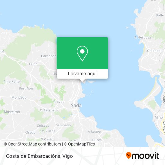 Mapa Costa de Embarcacións