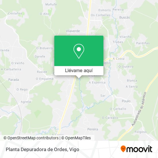 Mapa Planta Depuradora de Ordes
