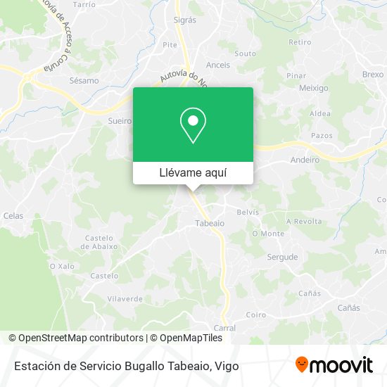 Mapa Estación de Servicio Bugallo Tabeaio
