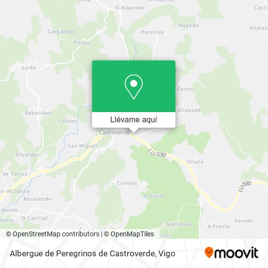 Mapa Albergue de Peregrinos de Castroverde
