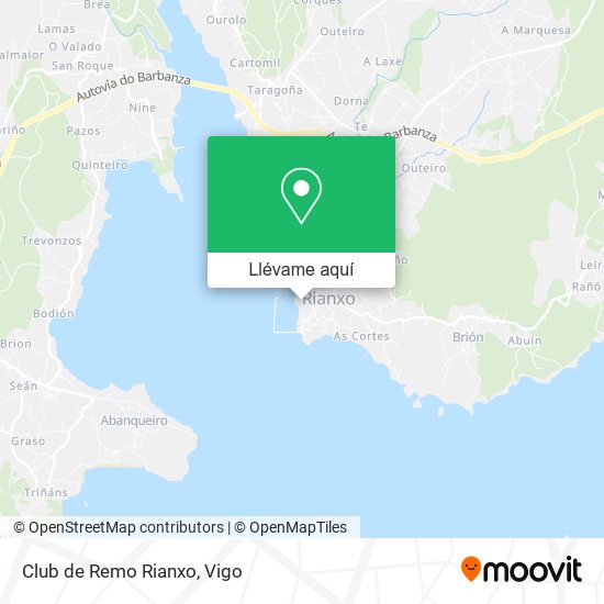 Mapa Club de Remo Rianxo