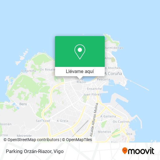 Mapa Parking Orzán-Riazor