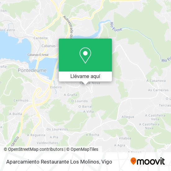 Mapa Aparcamiento Restaurante Los Molinos