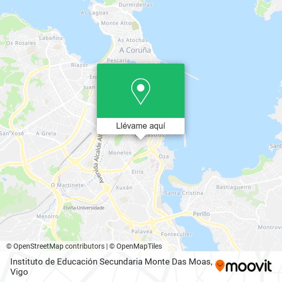 Mapa Instituto de Educación Secundaria Monte Das Moas