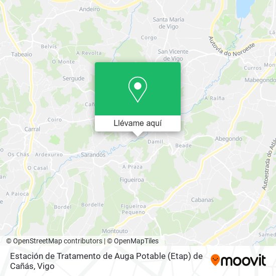 Mapa Estación de Tratamento de Auga Potable (Etap) de Cañás
