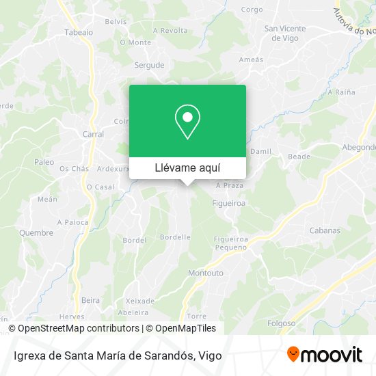 Mapa Igrexa de Santa María de Sarandós