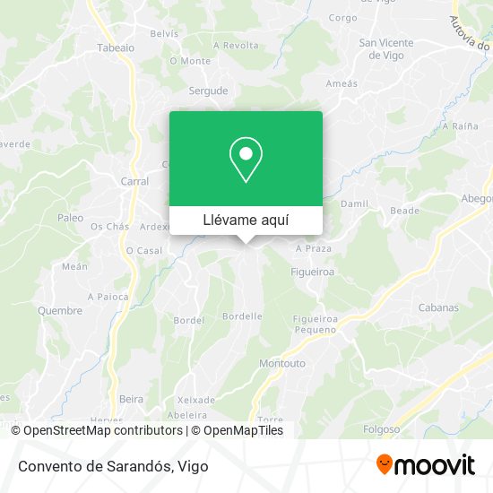 Mapa Convento de Sarandós