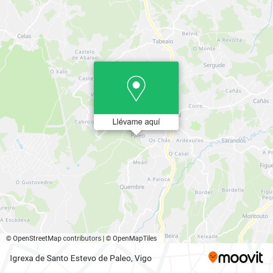 Mapa Igrexa de Santo Estevo de Paleo