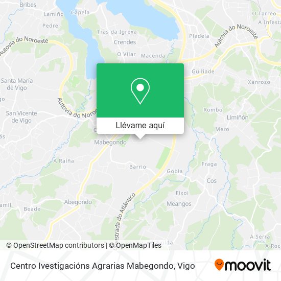 Mapa Centro Ivestigacións Agrarias Mabegondo