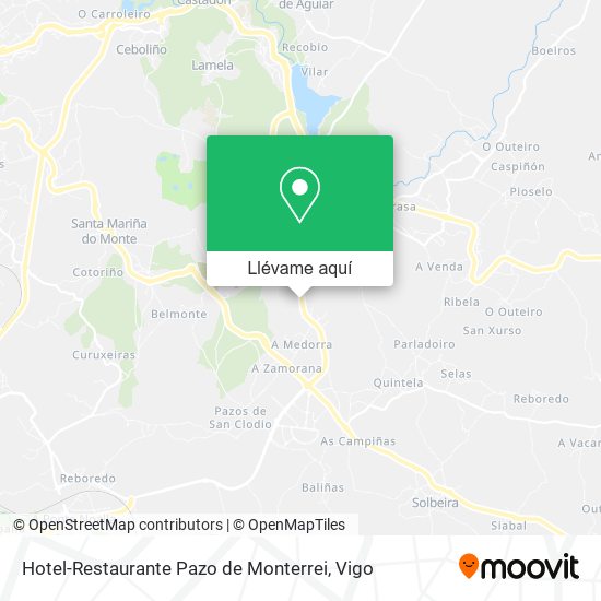 Mapa Hotel-Restaurante Pazo de Monterrei