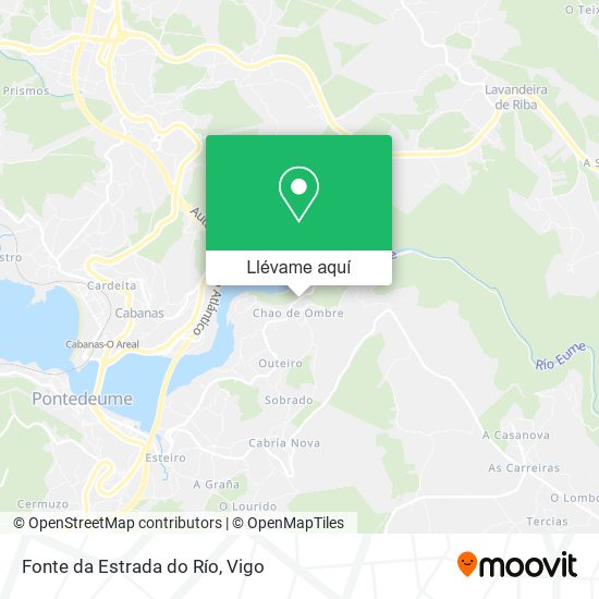 Mapa Fonte da Estrada do Río