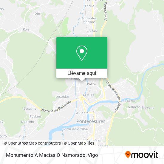 Mapa Monumento A Macías O Namorado