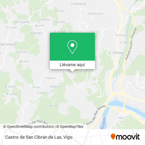 Mapa Castro de San Cibrán de Las