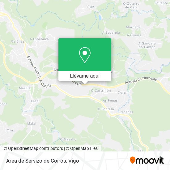 Mapa Área de Servizo de Coirós