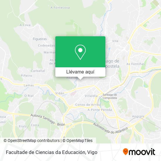 Mapa Facultade de Ciencias da Educación