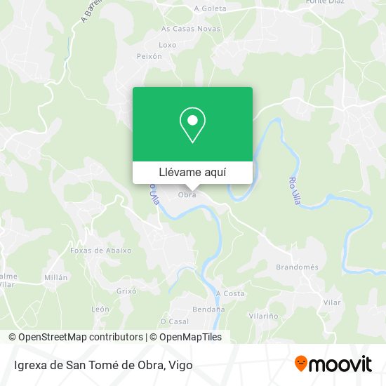 Mapa Igrexa de San Tomé de Obra