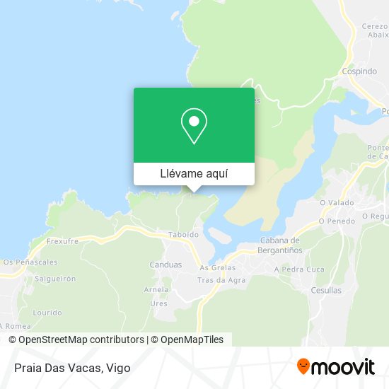 Mapa Praia Das Vacas