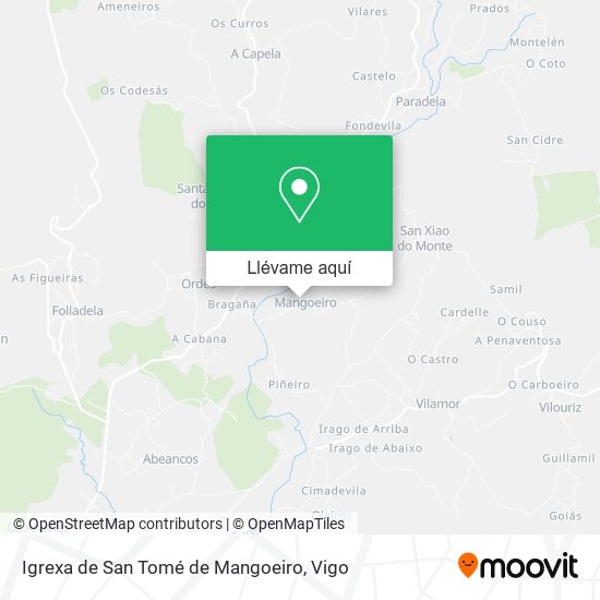 Mapa Igrexa de San Tomé de Mangoeiro