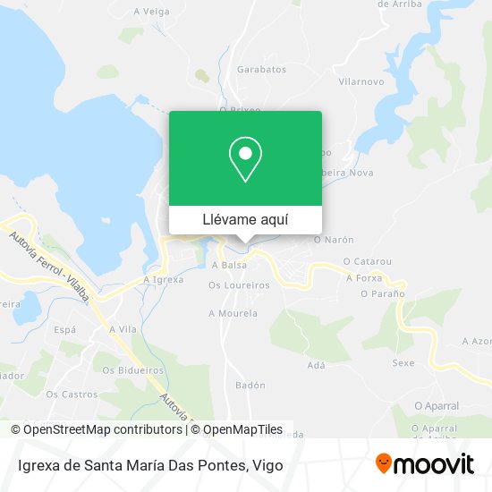 Mapa Igrexa de Santa María Das Pontes