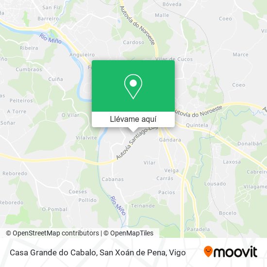 Mapa Casa Grande do Cabalo, San Xoán de Pena