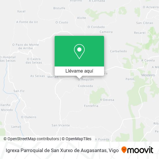 Mapa Igrexa Parroquial de San Xurxo de Augasantas