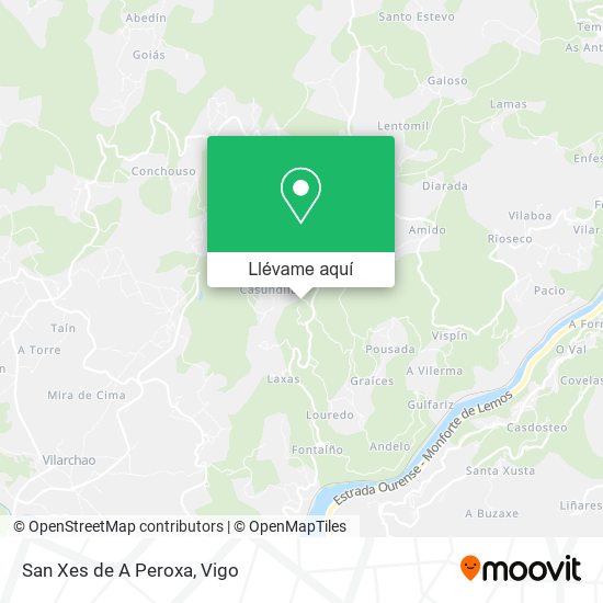 Mapa San Xes de A Peroxa